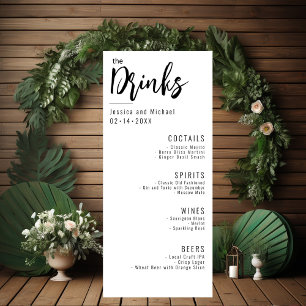 💍Wedding Drinks Minimalist Elegant  Menu