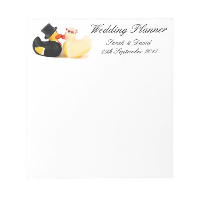 Wedding ducks 4 ... wedding planner notes (Front)