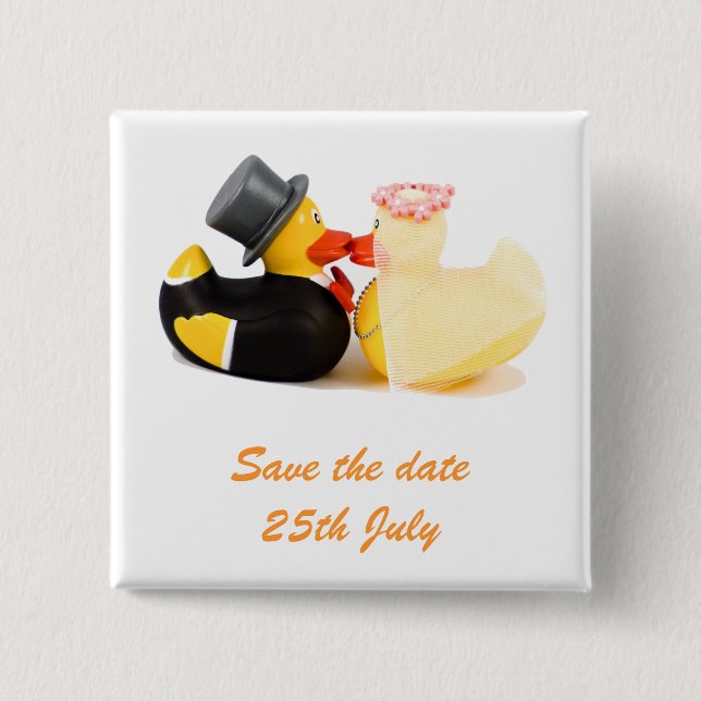 Wedding ducks ... Badge (Front)