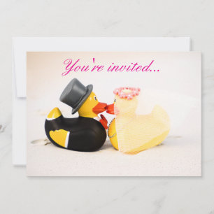 Wedding ducks beach wedding - Invitation