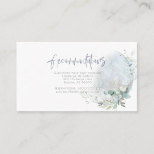 Wedding Dusty Blue Over the Moon in Love Enclosure Card