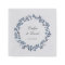 Wedding Dusty Blue Watercolor Name and Date Napkin