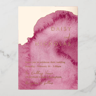 Wedding Dusty Rose Snow Pink Watercolor Rose Gold