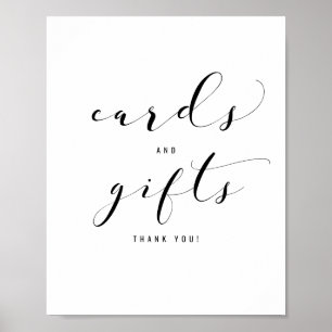 Wedding Elegant Calligraphy Cards & Gifts Sign