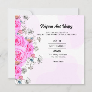 Wedding Elegant Card Invitation Card Template