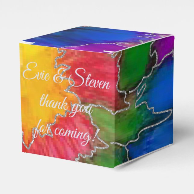 Wedding Elegant Colours Classic Favour Box (Front Side)