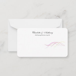 Wedding Elegant Creative Abstract Curves White Card