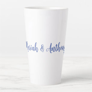 Wedding Elegant Creative Classical Blue White Latte Mug
