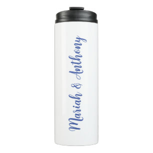 Wedding Elegant Creative Classical Blue White Thermal Tumbler