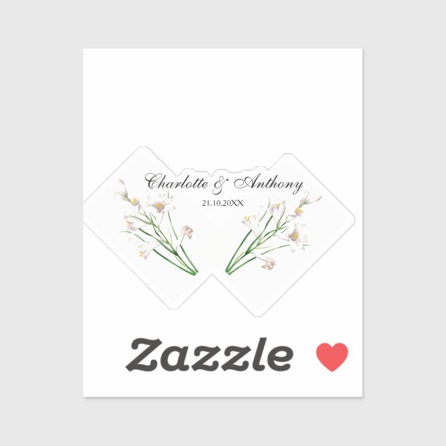 Wedding Elegant Creative Floral White Chic (Sheet)