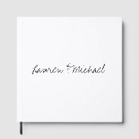 Wedding Elegant Minimalist Calligraphy Black White