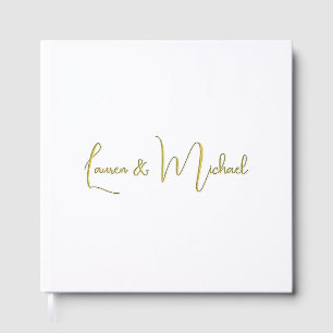 Wedding Elegant Minimalist Calligraphy Guest Book