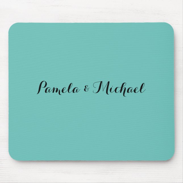 Wedding Elegant Minimalist Classical Blue Mouse Pad (Front)