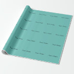 Wedding Elegant Minimalist Classical Blue Wrapping Paper<br><div class="desc">This template can be customised to meet all professional occupations.</div>