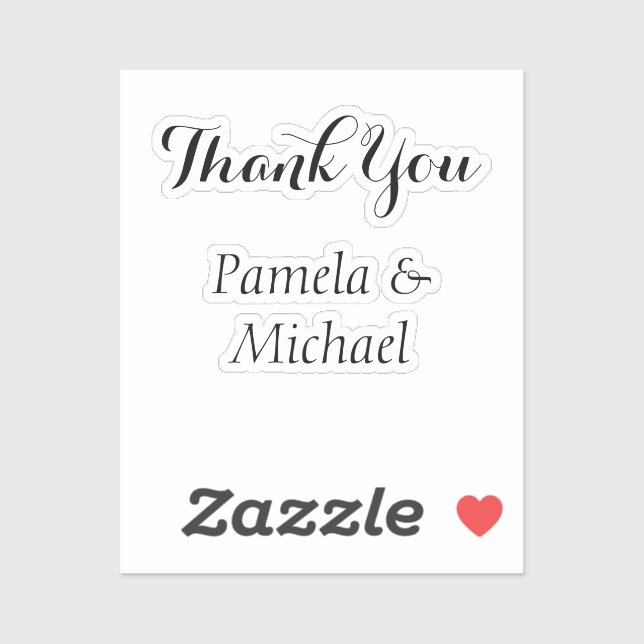 Wedding Elegant Minimalist Classical Thank You (Sheet)