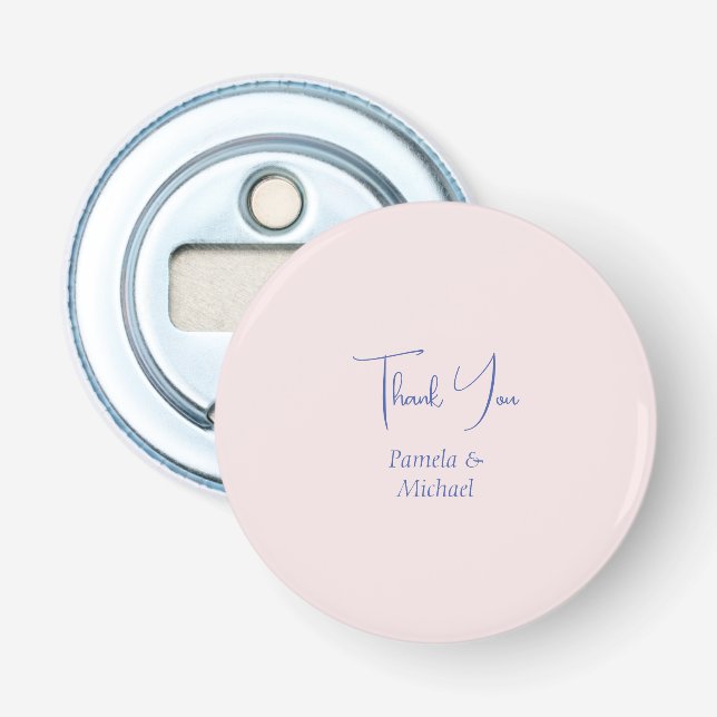 Wedding Elegant Minimalist Classical Thank You Bottle Opener (Front)