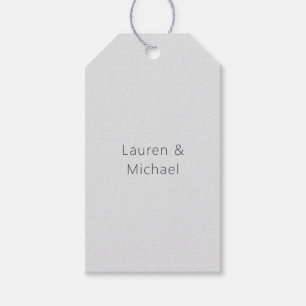 Wedding Elegant Minimalist Plain Lovely Gift Tags