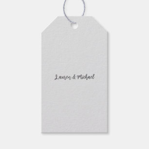 Wedding Elegant Minimalist Plain Lovely Gift Tags