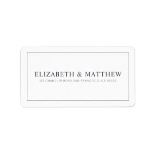 Wedding Elegant Modern Custom Return Address Label
