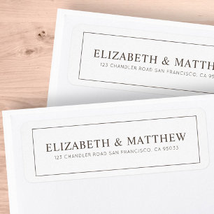 Wedding   Elegant Modern Custom Return Address Return Address Label