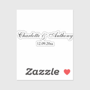 Wedding Elegant Script Creative Black White