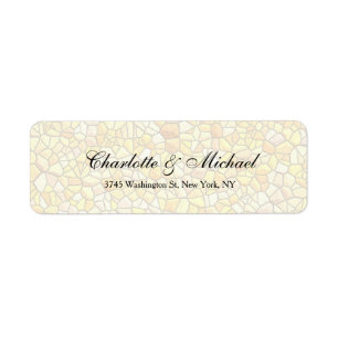 Wedding Elegant Script Creative Stone Design Return Address Label