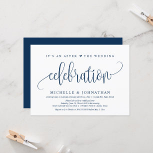 Wedding Elopement, After The wedding Celebration I Invitation