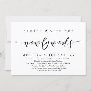 Wedding Elopement, Brunch With the Newlyweds Invitation