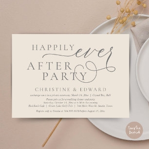 Wedding Elopement Dinner, Happily Ever After Party Invitation