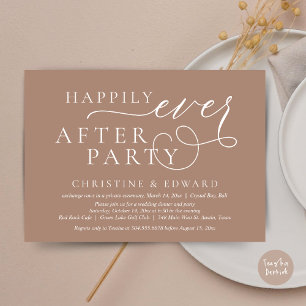 Wedding Elopement Dinner, Happily Ever After Party Invitation