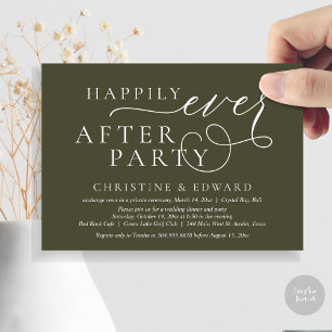 Wedding Elopement Dinner, Happily Ever After Party Invitation