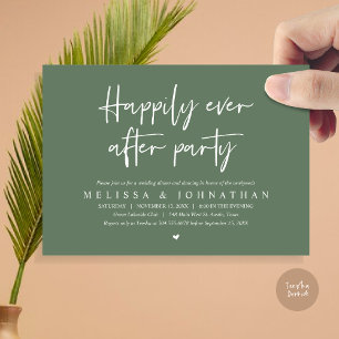 Wedding Elopement Dinner, Happily Ever after Party Invitation