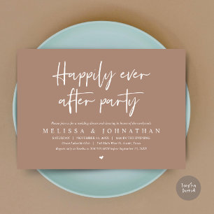 Wedding Elopement Dinner, Happily Ever after Party Invitation