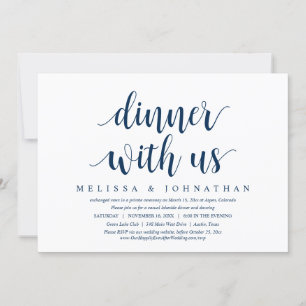 Wedding Elopement, Dinner With The Newlyweds Invit Invitation
