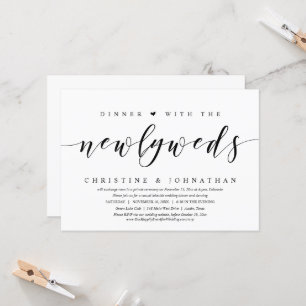 Wedding Elopement, Dinner With the Newlyweds Invitation