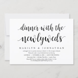Wedding Elopement, Dinner With The Newlyweds Invitation