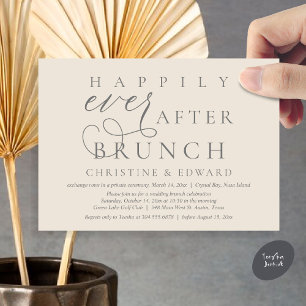 Wedding Elopement, Happily Ever After Brunch Invitation
