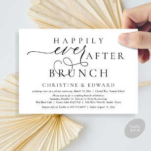 Wedding Elopement, Happily Ever After Brunch Invitation