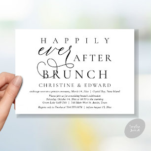 Wedding Elopement, Happily Ever After Brunch Invitation