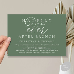 Wedding Elopement, Happily Ever After Brunch Invitation