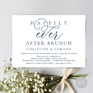 Wedding Elopement, Happily Ever After Brunch Invitation