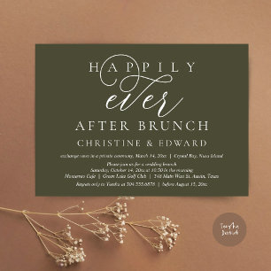 Wedding Elopement, Happily Ever After Brunch Invitation