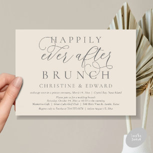 Wedding Elopement, Happily Ever After Brunch Invitation