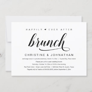Wedding Elopement, Happily Ever After Brunch Invitation