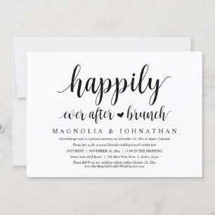 Wedding Elopement, Happily Ever After Brunch Invitation