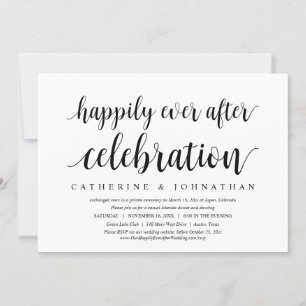 Wedding Elopement, Happily Ever After Celebration Invitation