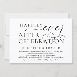 Wedding Elopement, Happily Ever After Celebration Invitation