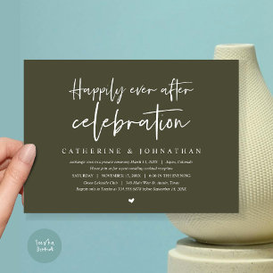 Wedding Elopement, Happily Ever after celebration Invitation