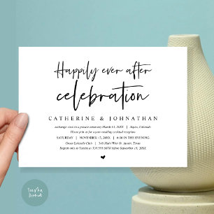 Wedding Elopement, Happily Ever after celebration Invitation