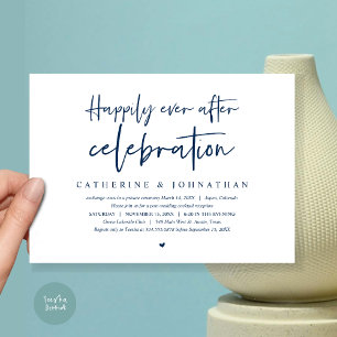 Wedding Elopement, Happily Ever after Celebration Invitation